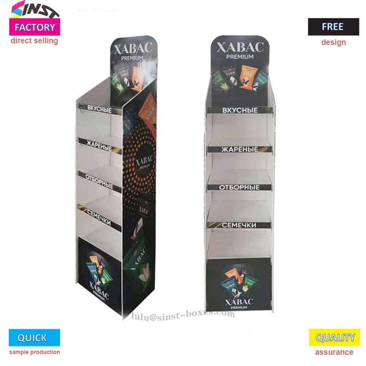Présentoir de sol pour noix en carton