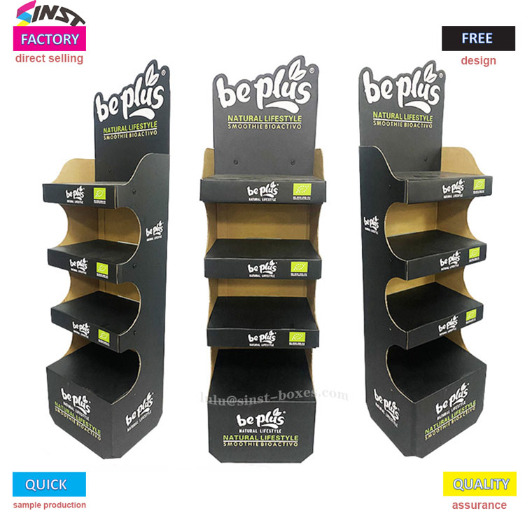 Faites briller le shampoing sur le présentoir ondulé pour shampoing