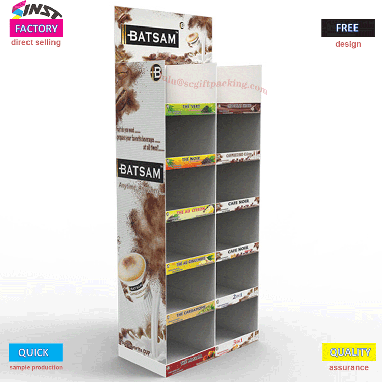 Comment un présentoir en carton ondulé imprimé aide les marques de café à gagner de l'espace sur les étagères ?