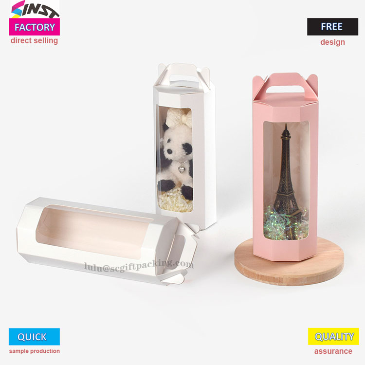 Boîte cadeau de fenêtre pliante de fleur