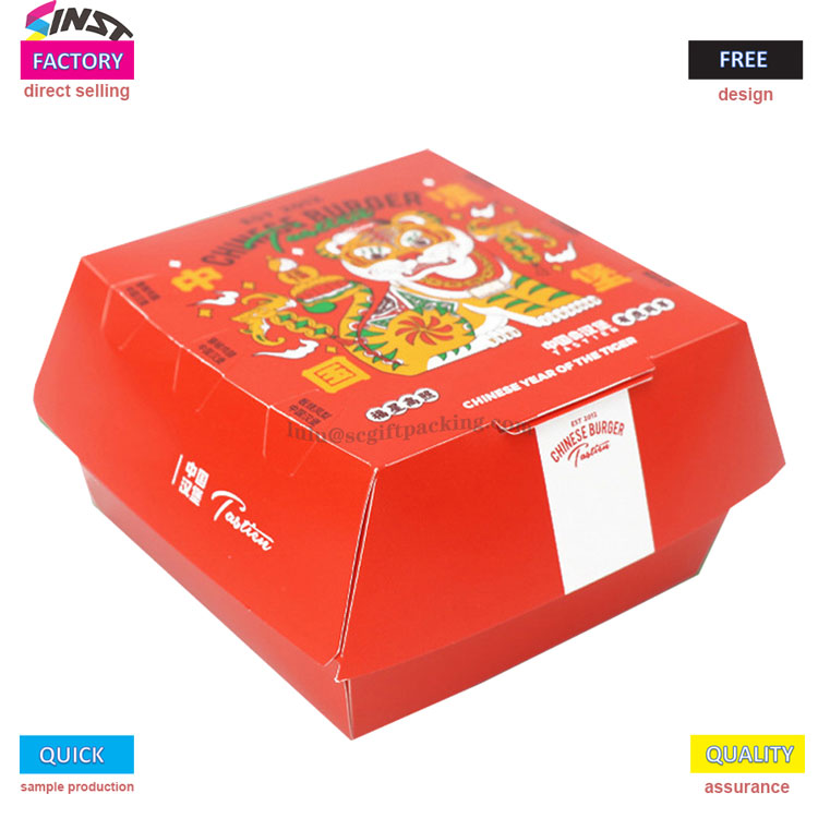 Hamburger Takeaway Food Packaging Paper Box