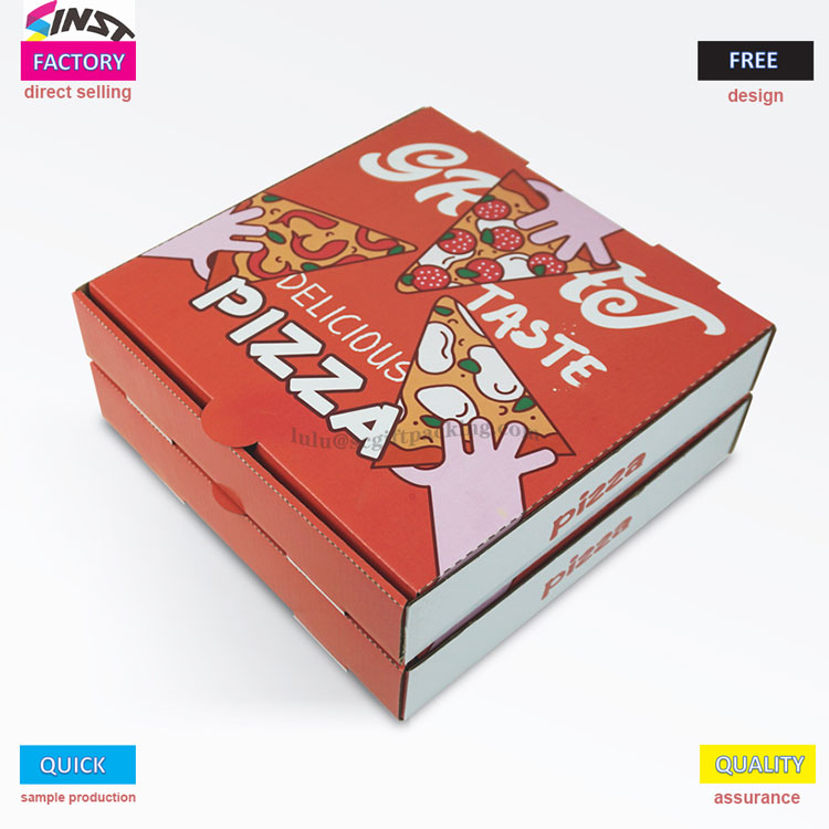 Boîte de pizza à chute rouge épaisse