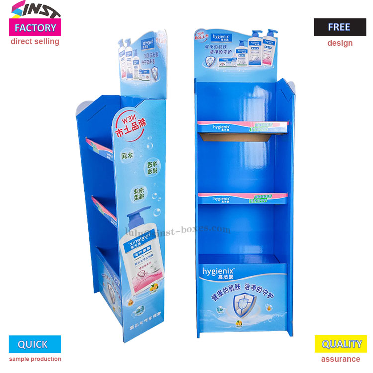 présentoir de gel douche